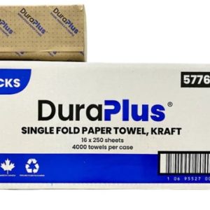 DuraPlus Single Fold Paper Towels Kraft