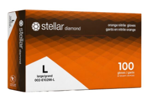 Stellar Diamond 8 Mil Orange Nitrile Gloves